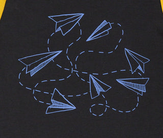 RAGS Apparel Kid's Short Rolled Sleeve Tee Black Size 2T