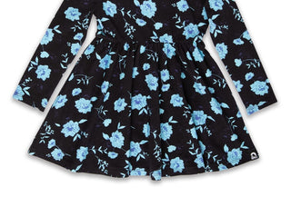 RAGS Apparel Kid's Long Sleeve Swing Dress Blue Size 3 years