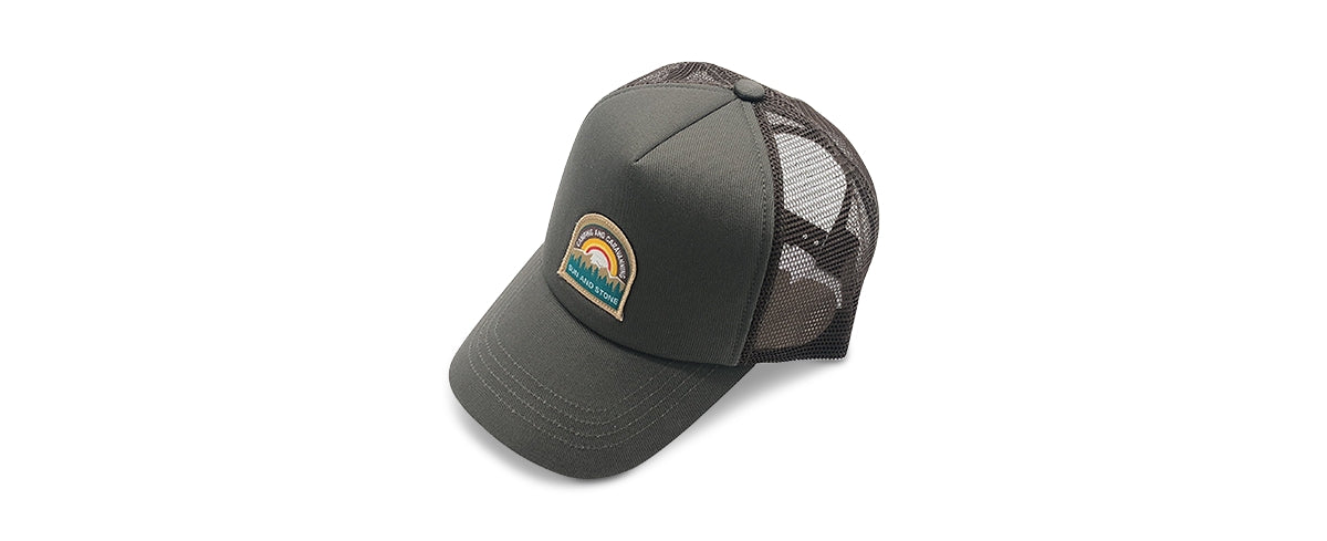 Men's Mountain Graphic Hat - Dark Green