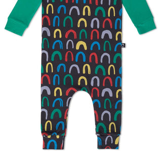 RAGS Apparel Kid's Long Sleeve Henley Rag Romper Black Size 3-6M