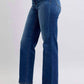 Judy Blue - Mid Rise Side Seam Detail Straight Jeans