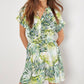 Apricot - Tropical Smocked Dress