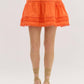 Entro - Accented Ruffled Mini Skirt