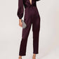 Mac Duggal - Front Twist Puff Sleeve Deep V Neck Jumpsuit