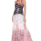 Raviya Women s Tiered Tie Dyed Cover Up Maxi Dress Swimsuit Black Size Medium