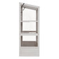 TOPMAX 78-Inch Wooden Greenhouse with Skylights and Folding Shelves