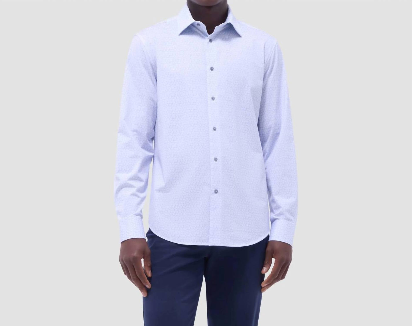 Bugatchi Uomo - James Leaf Print Ooohcotton Shirt