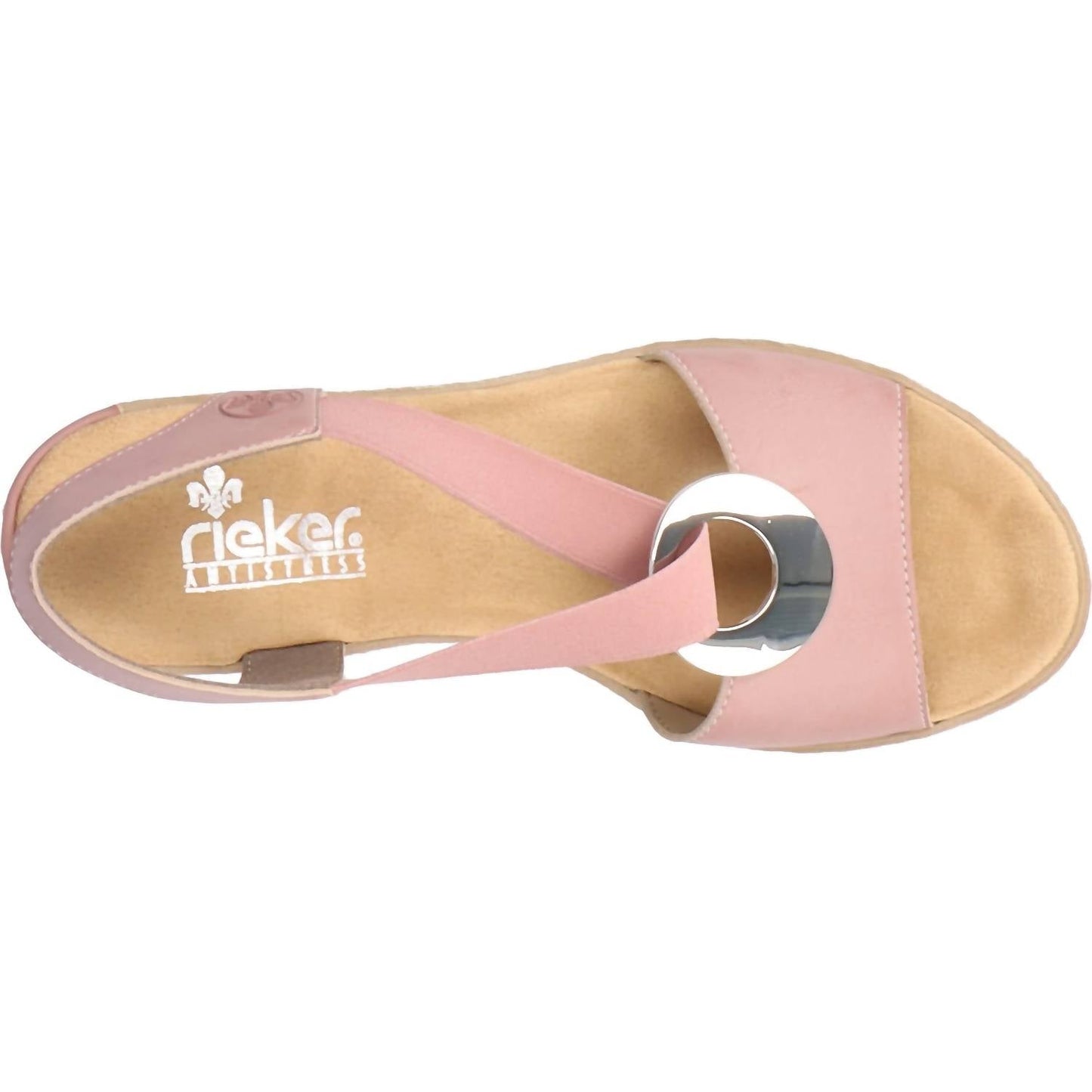 Rieker - Women's Fanni H6 Faux Leather Wedge Sandal