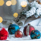 Christmas Ball Ornaments Glass Decorative Hanging Balls Light Blue