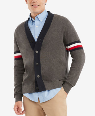 Tommy Hilfiger Men's Bill Signature Stripe Cardigan