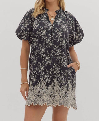 Entro - Floral Print Mini Dress