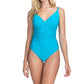 Profile By Gottex - Textured V-Neck Surplice One Piece Swimsuit