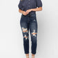 Judy Blue - Mid Rise Crop Leg Straight Jean