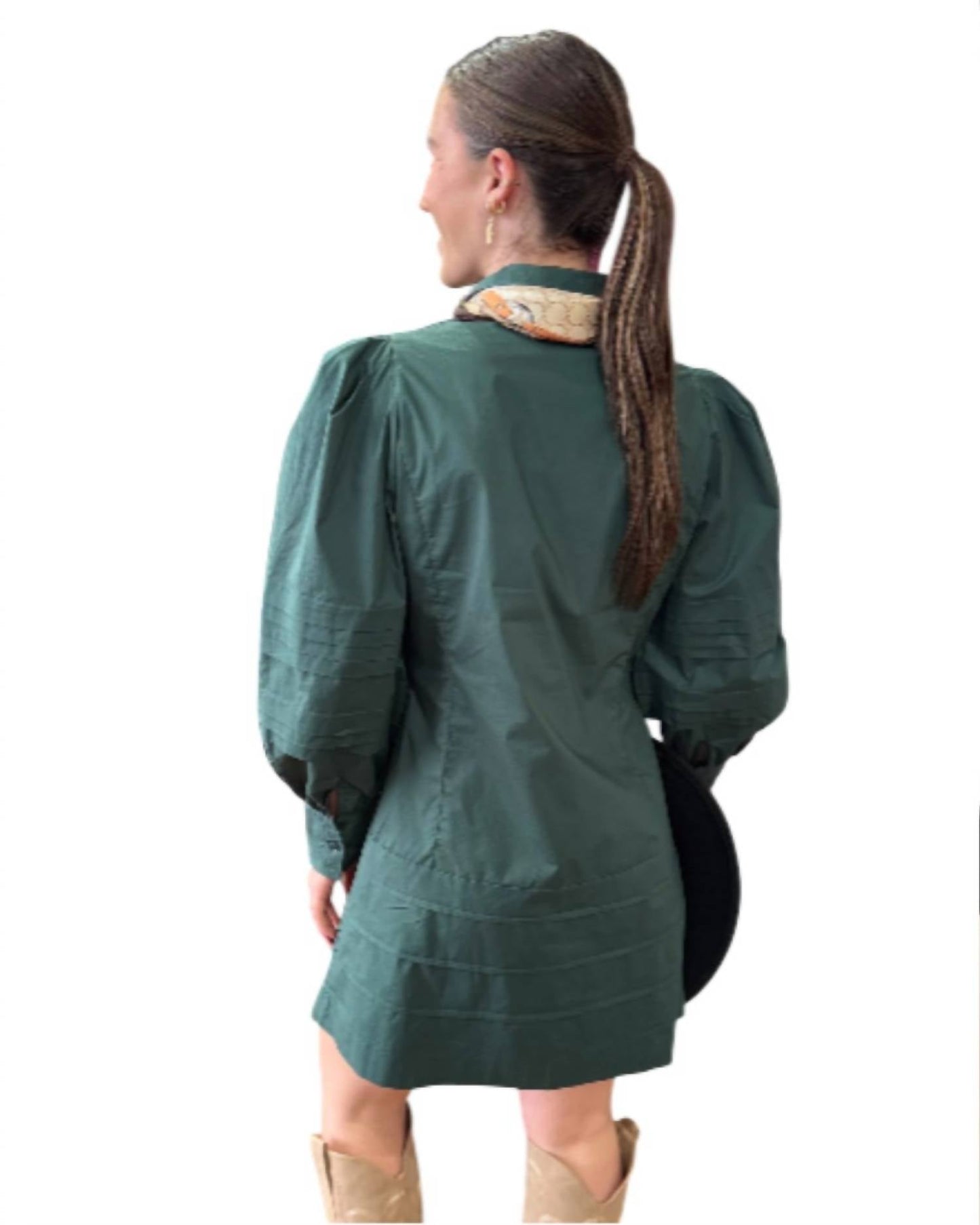 &Merci - Pin Tuck Detail Button Down Mini Dress