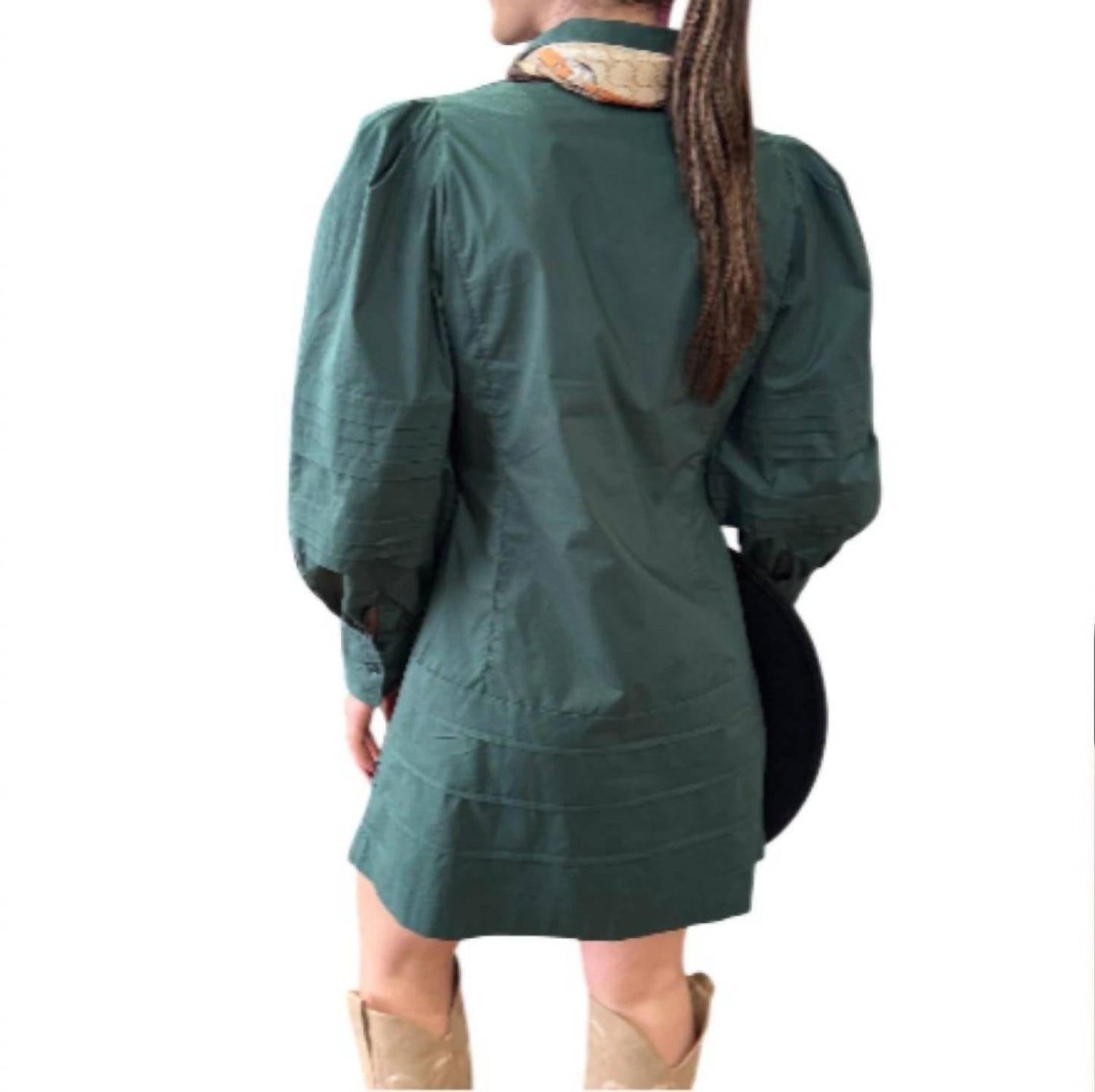 &Merci - Pin Tuck Detail Button Down Mini Dress