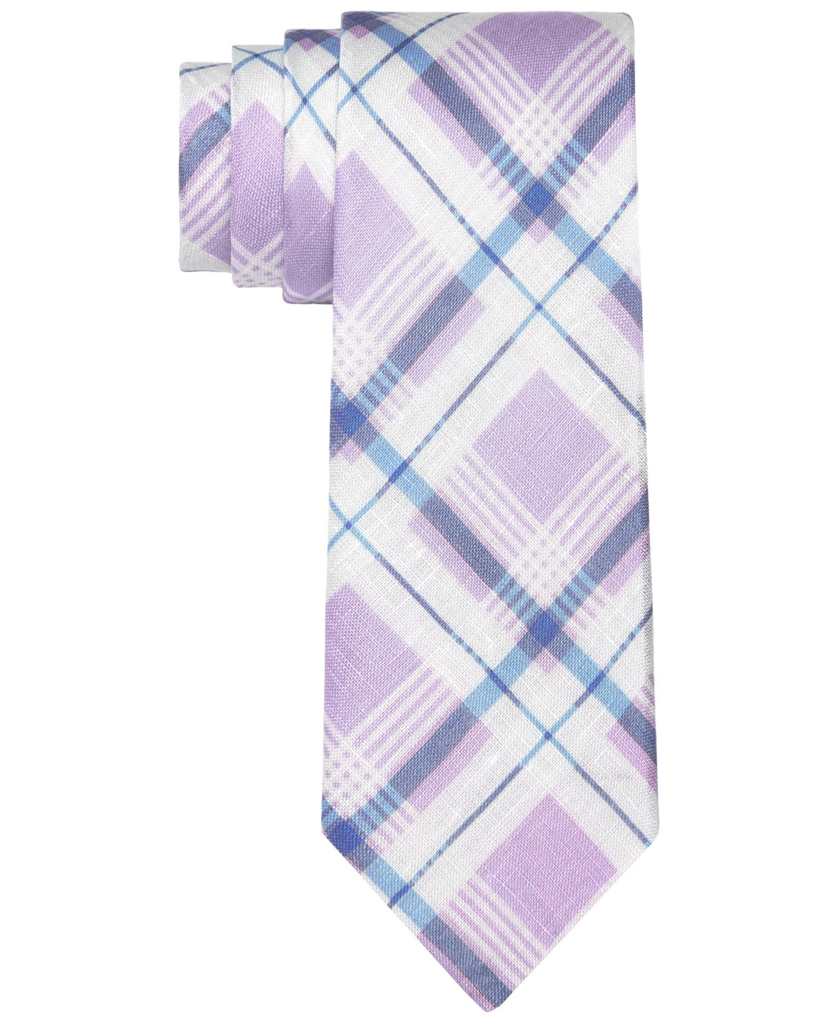 Tommy Hilfiger Men's Robert Slim Plaid Linen Tie