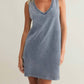 Z Supply - Sloane V-neck Jersey Denim Mini Dress