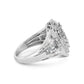 Sterling Silver 1 Cttw Diamond Pear-Shaped Triple Halo Cluster Ring