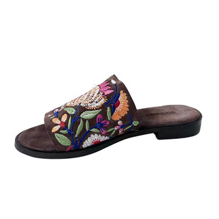 Oobash - Women's Embroidered Suede Leather Mule