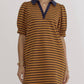 Entro - Stripe Collared Mini Dress