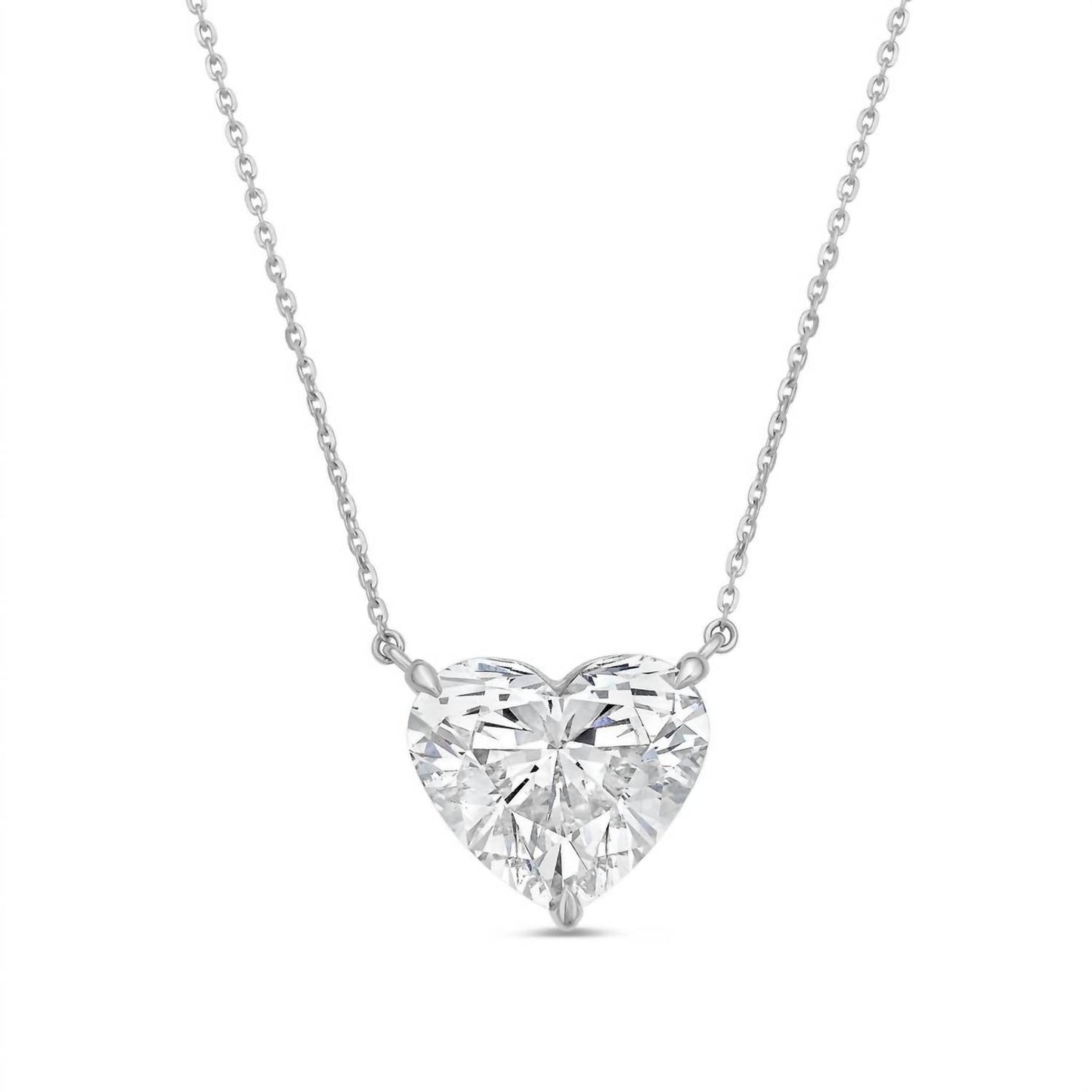 Diana M Jewels - 2.00 Cts Lab Grown Diamond Heart Solitaire Pendant