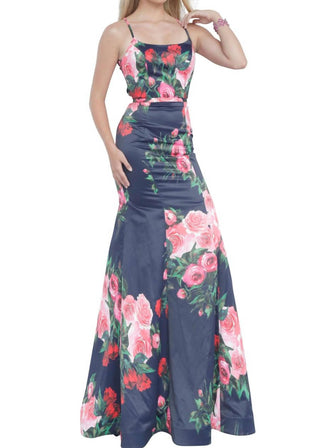 Jovani - floral print party gown