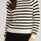 525 America - Marina Striped Texture Pullover Top