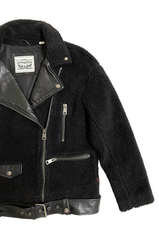 Levi'S - Women's Sherpa Oversized Belted Motorcycle Jacket