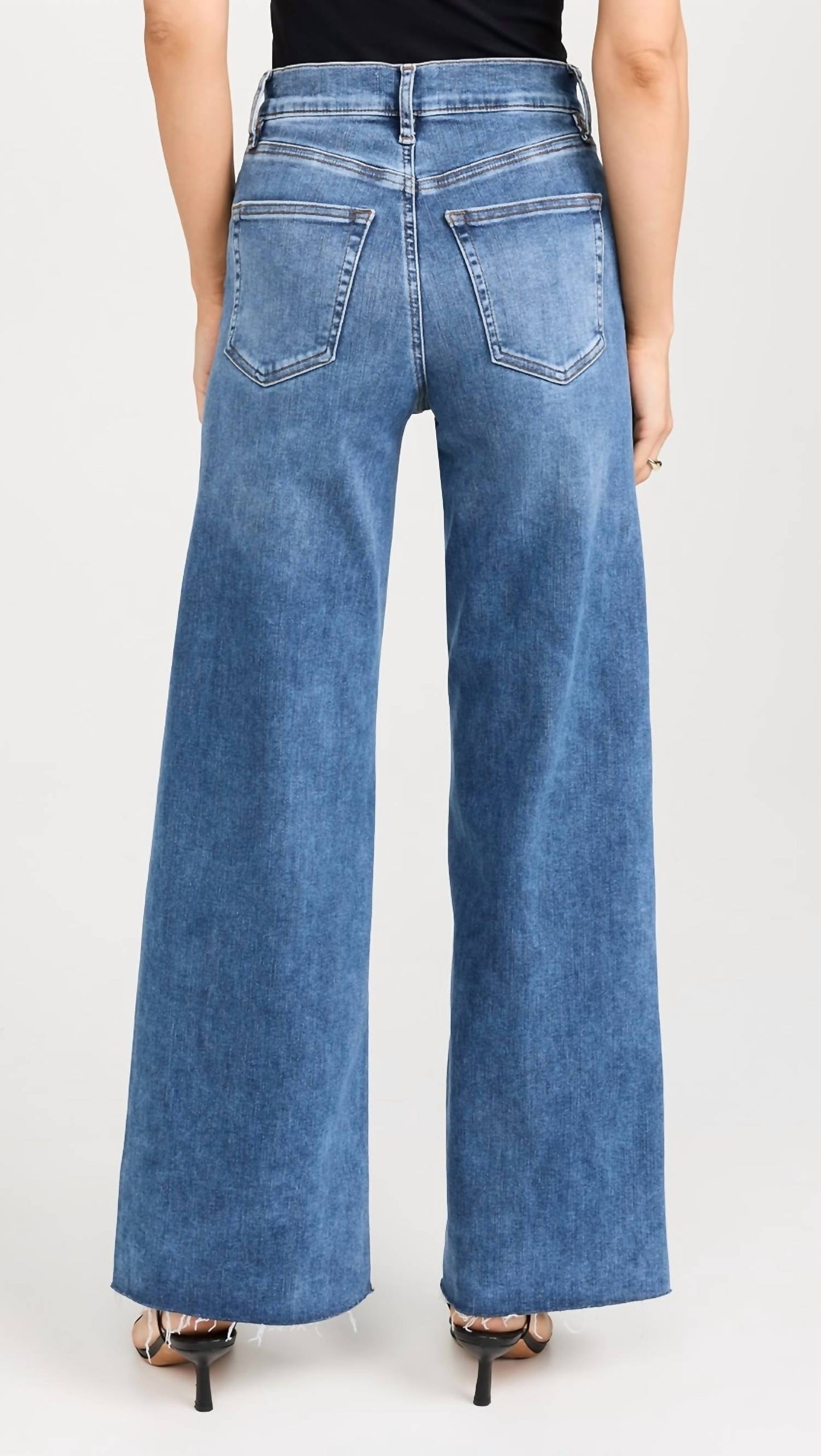 Frame - Le Slim Palazzo Raw Fray Jeans