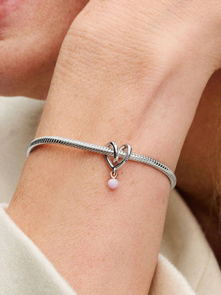 Pandora - Two-tone Wrapped Heart Charm Sterling silver, 14k rose gold plating charm only