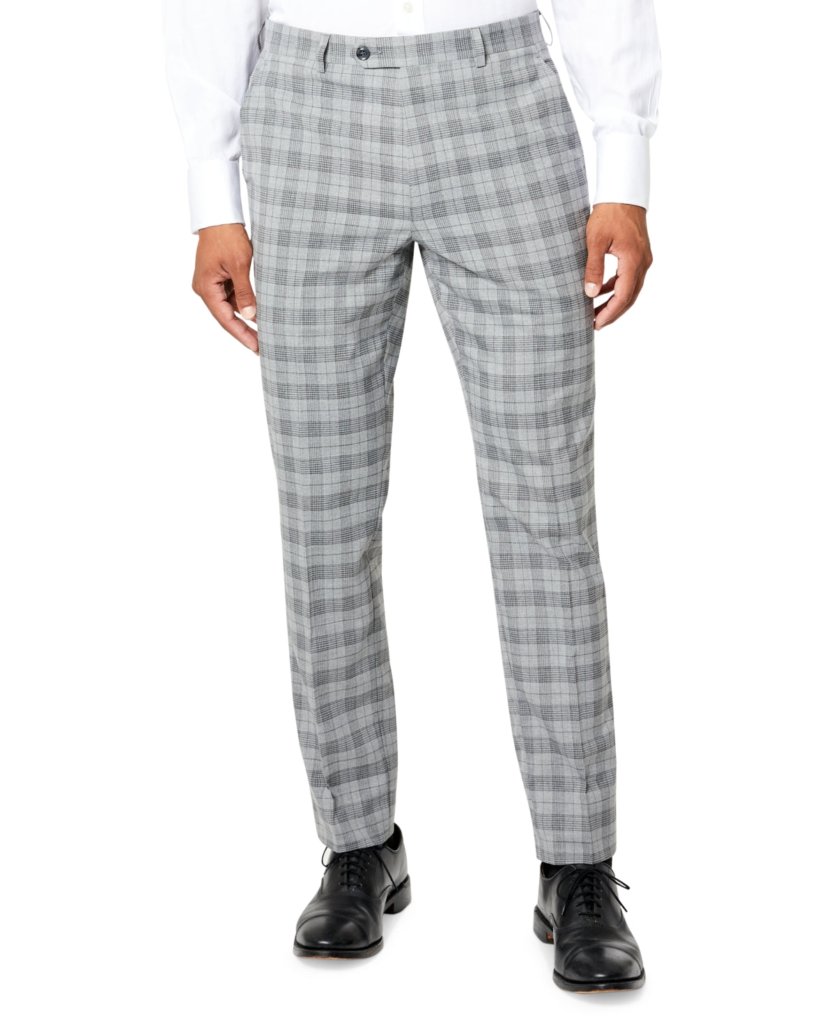 Sean John Mens Plaid Classic Fit Suit Pants