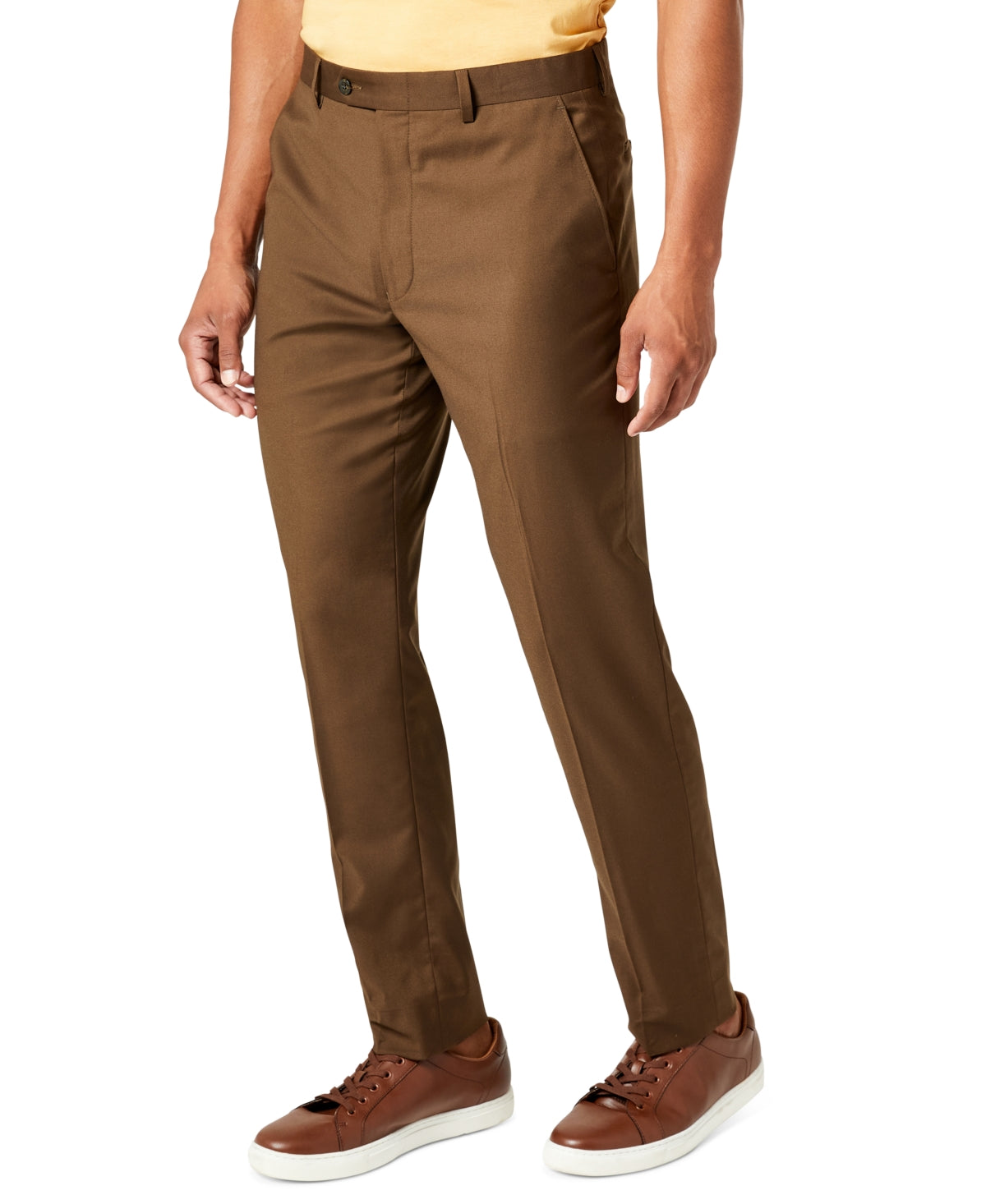 Sean John Men's Classic Fit Brown Suit Pants