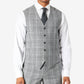 Men's Slim Fit Plaid Suit Vest