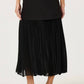 Astr - Deaile Contrast Layered Pleated Midi Skirt