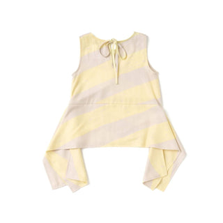 Omamimini - Girls' Sleeveless Peplum Top with Side Tails