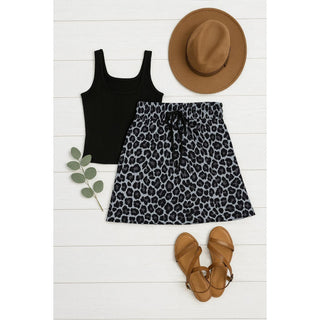 Julia Rose - The Stella Snow Leopard Jogger Skirt