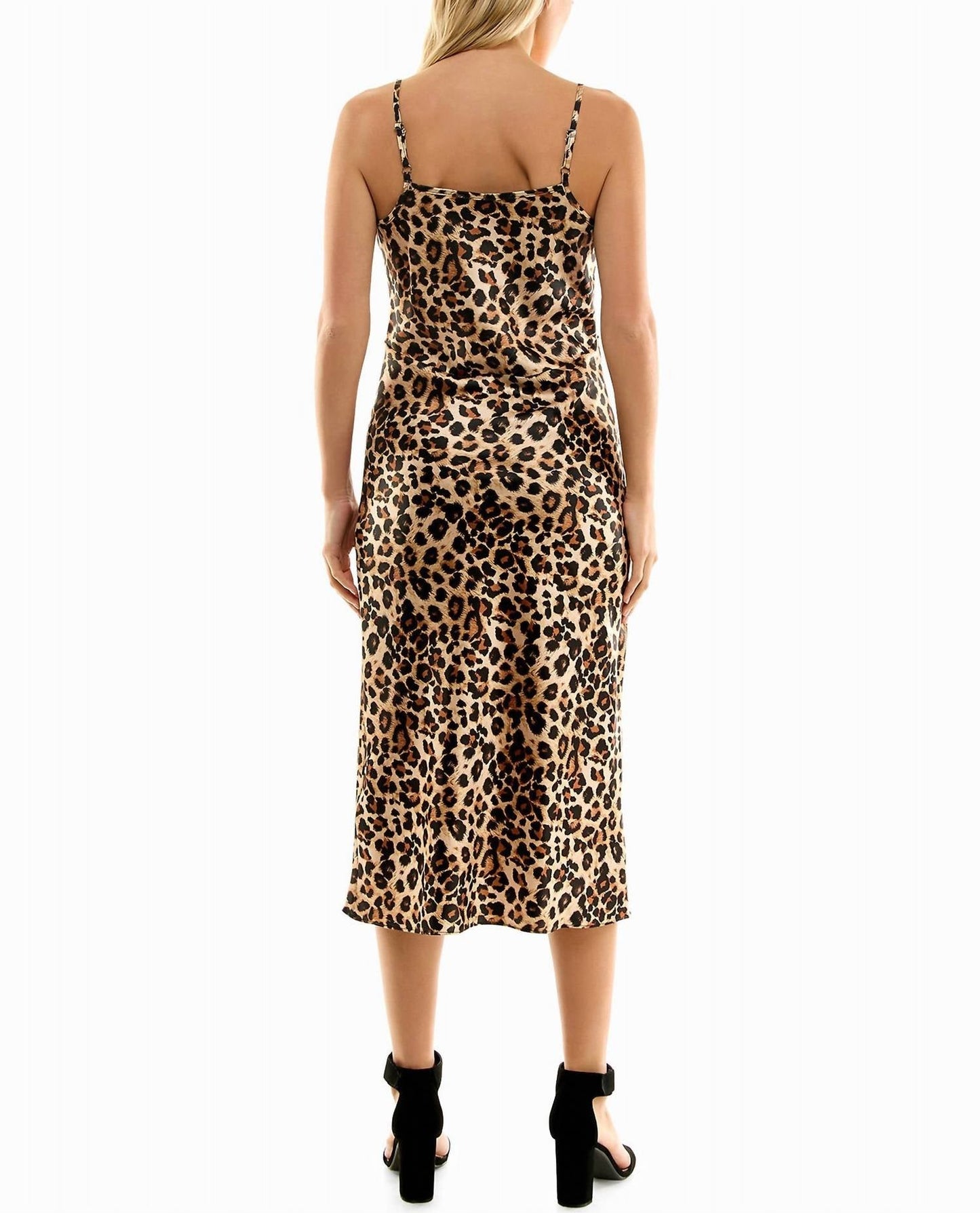Nicole Miller - Gabriella Satin Midi Slip Dress