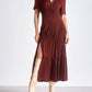 Elan - SHORT SLEEVE V-NECK SMOCKED WAIST DRESS