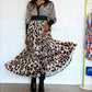 Little Secret Of Mine - Women's Animal Print Long Sleeve Maxi Dress