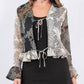 Paparazzi - Devore Burnout Tie Front Cardigan