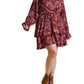 Umgee - Floral Border Print Layered Dress