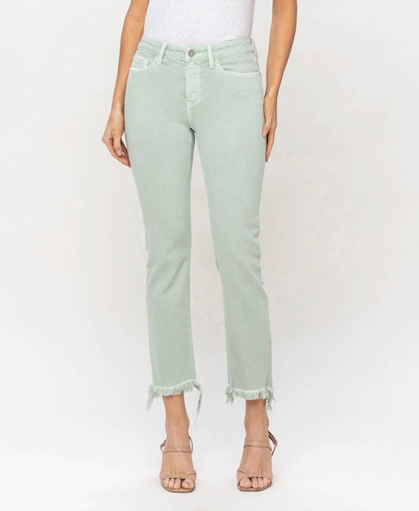 Vervet By Flying Monkey - Mid Rise Crop Straight Jeans