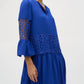 Joseph Ribkoff - Laser Cut Sleeves A-line Dress