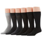 Perry Ellis Portfolio Men's Casual Rib Crew Socks - Pack of 6