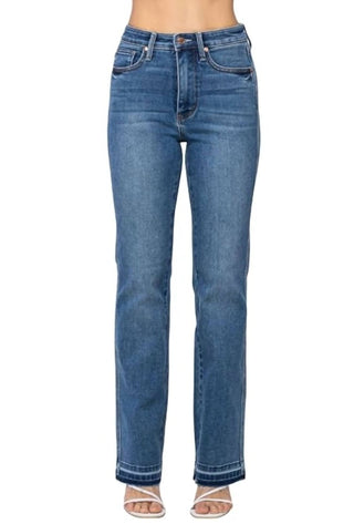 Judy Blue - High Rise Control Top Release Hem Slim Bootcut Jeans
