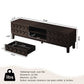 Media Console With 4 Drawers And Cable Management