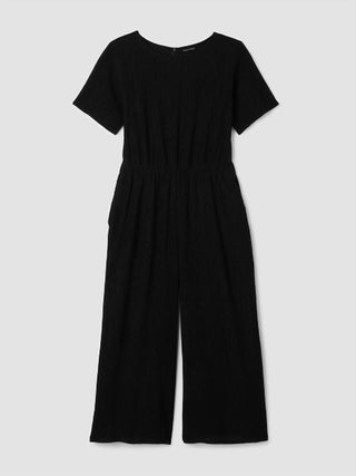 Eileen Fisher - WIDE LEG SHORT SLEEVE JUMPSUIT
