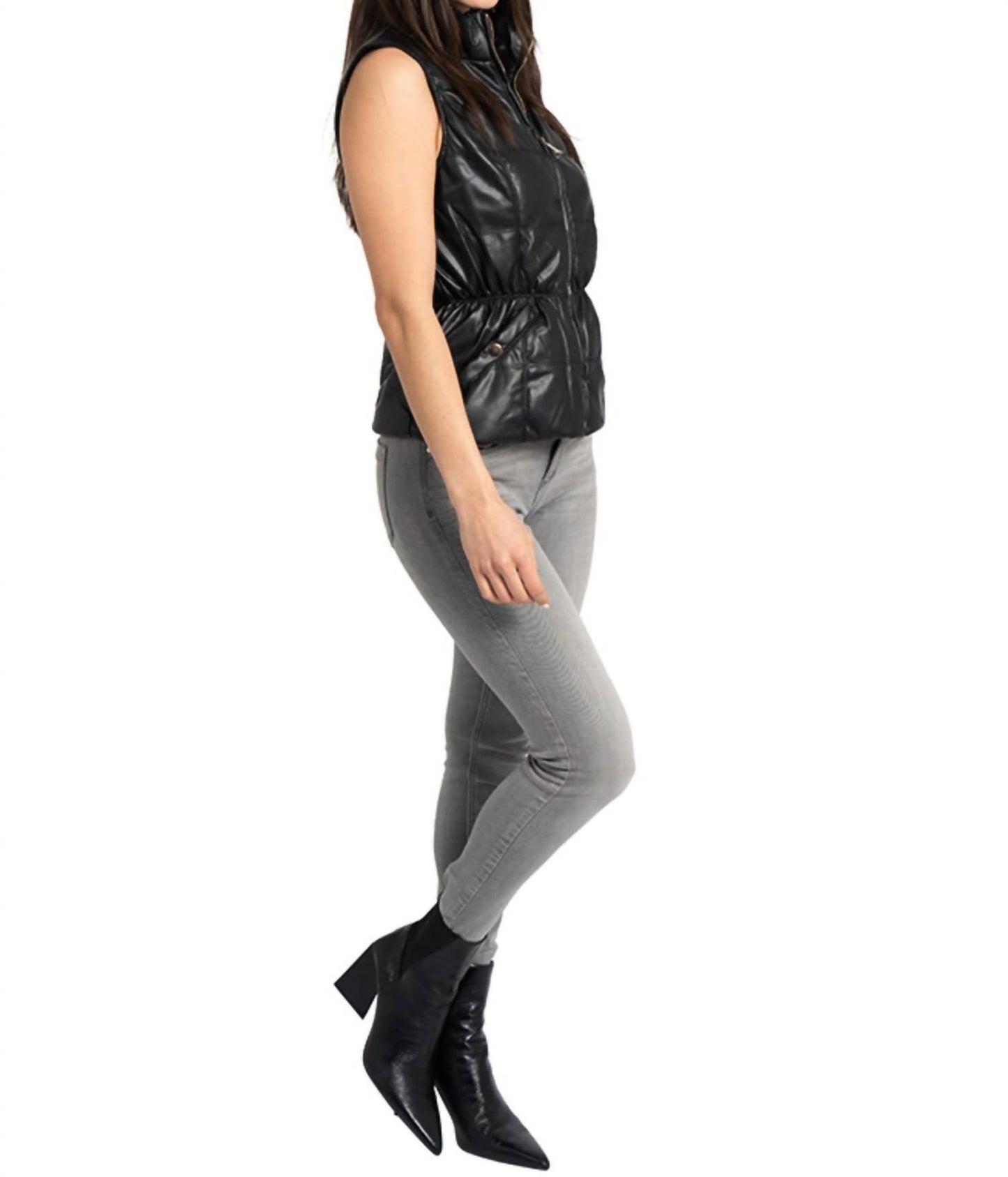 Love Token - Chlo Puffer Vest With Cinched Waist