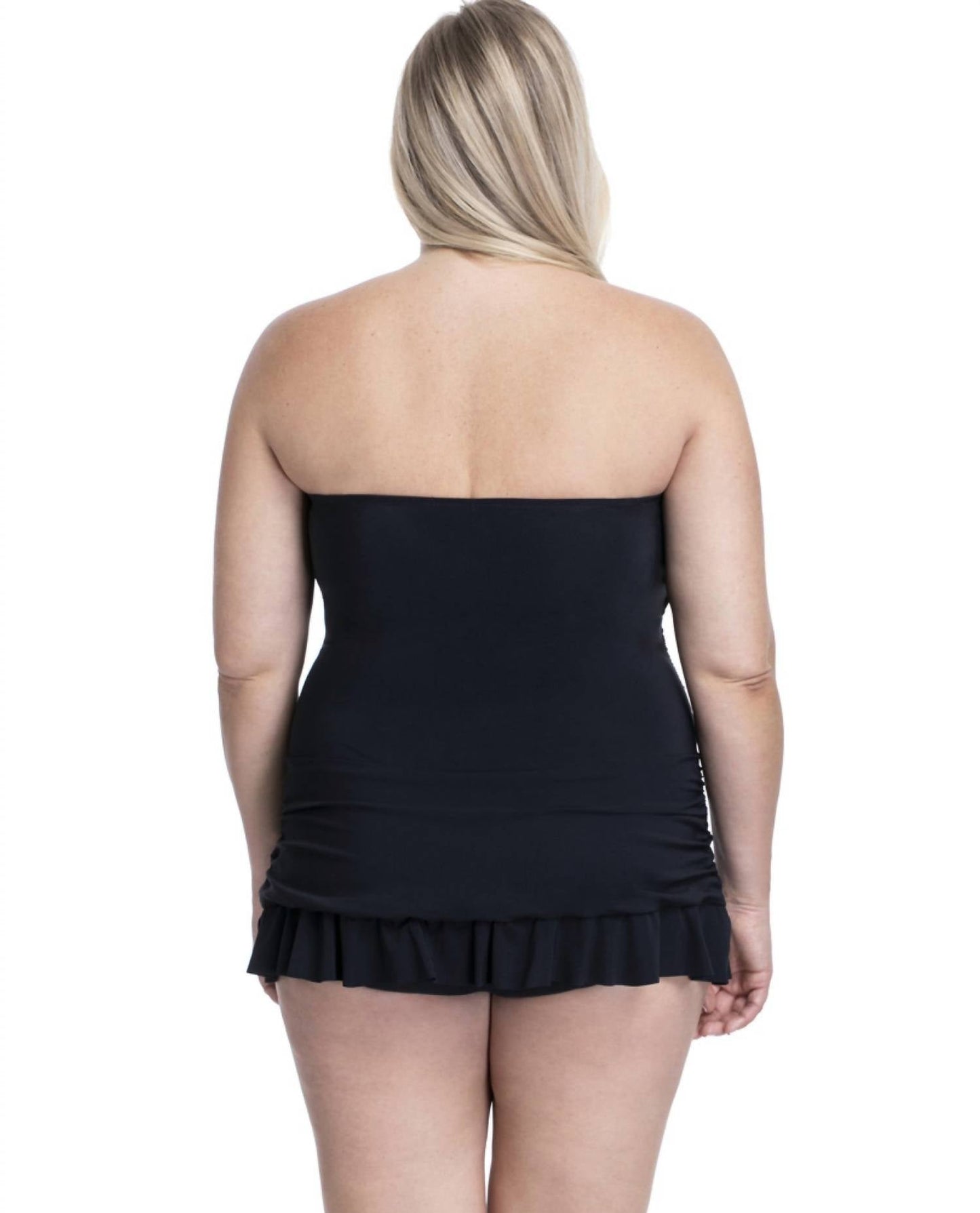 Profile By Gottex - Moto Bandeau Strapless Swimdress - Plus