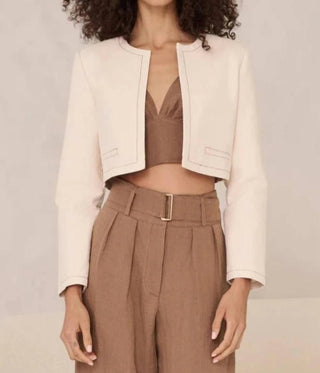 Hevron - Elle Cropped Open Jacket